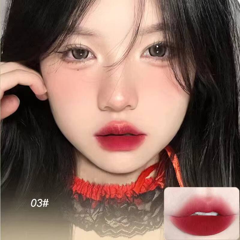 1PC Makeup Plum Matte Lipstick Waterproof Long Lasting Lip Stick Sexy Red Pink Velvet Nude Lipsticks Woman Cosmetics Maquiagem happy