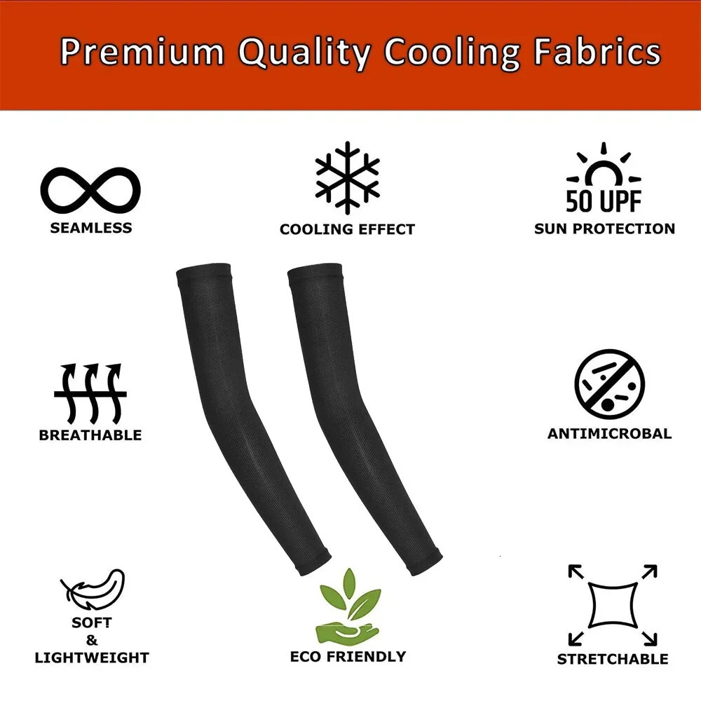 Sun Block Cooling Long Arm Sleeves Sun UV Protection Sun Sleeves Cool Men Women Arm Sleeve Bike Sport Protective Arm Cover 250610