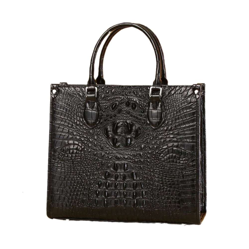 Handbag Crocodile Bone Pattern Genuine Leather Fashion Tote Large Capacity Women's Shoulder Crossbody Bag