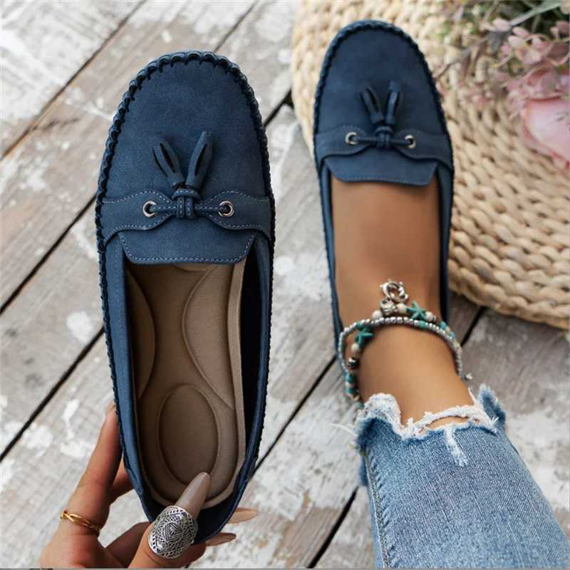 Large Size 44 Women Shoes Vintage Handmade Womens Flats Casual Shoes Ladies Flat Shoes Comfortable Slip Female LoafersXJ250614