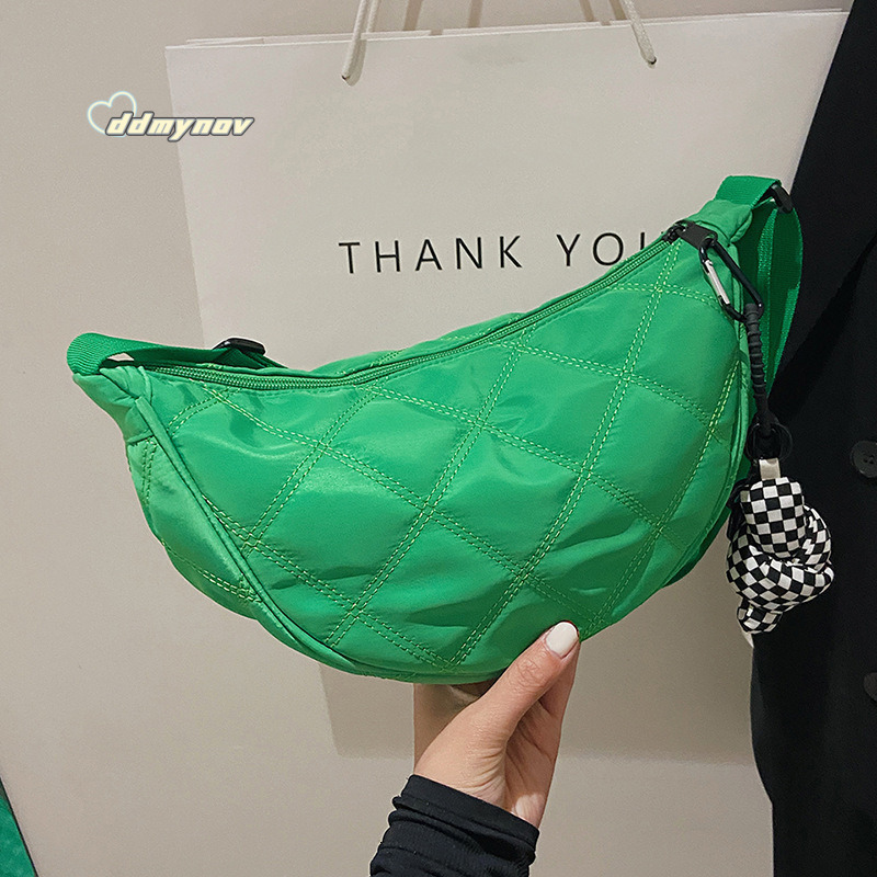 High-End for Women Large Capacity 2025 Spring Summer New Trendy Fashion Niche Quilted Shoulder Crossbody Dumpling Bag ddmynov