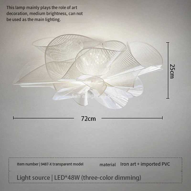 Bedroom light new light luxury modern simple northern Europe advanced sense petal lamps bedroom ceiling light XJ2500613