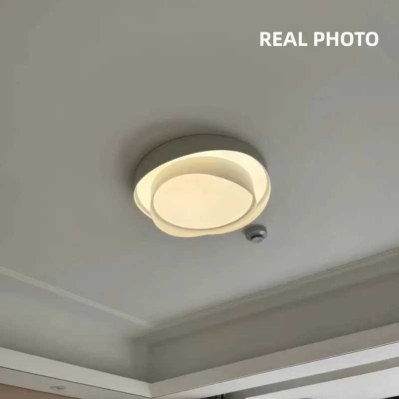 Modern Pure White LED Ceiling Light Nordic Minimalism Lustre Luminarias Bedroom Ceiling Mounted Lamp New Cream Style Indoor LampXJ2500613