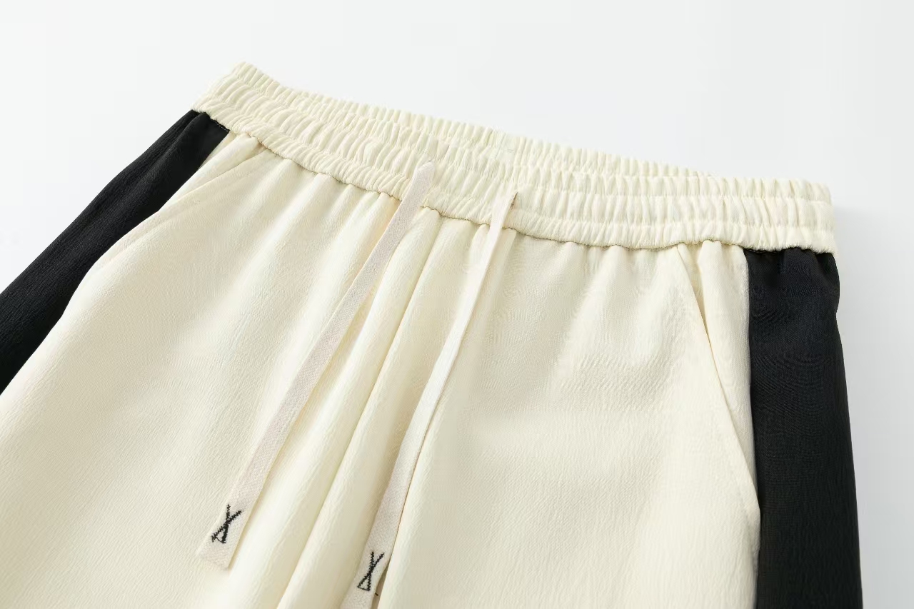 Men's Loose-Fit Cargo Pants with Ankle Tie - Sporty Casual Long Trousers, Summer Thin Style, Trendy Versatile Nine-Point Pants