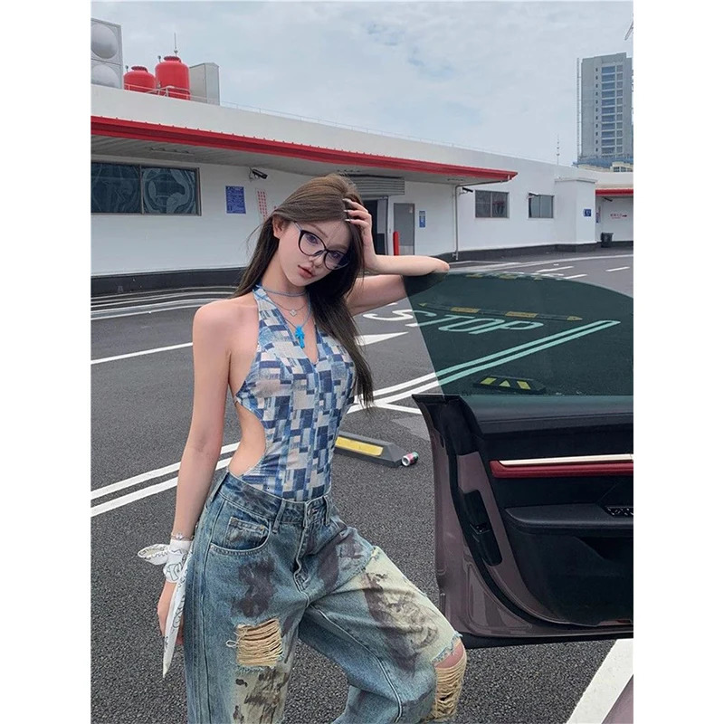 Y2K Ripped Jeans Women Vintage Streetwear Hole Wide Leg Denim Pants Harajuku Aesthetic Gyaru Baggy Straight Trousers Z260313