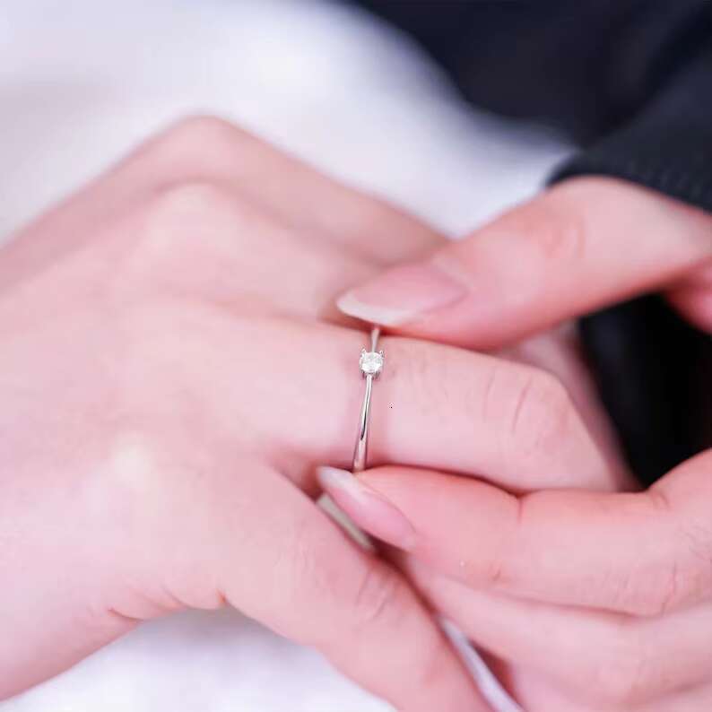 925 Sterling Silver Minimalist Clarity VVS1 Moissanite Eternity Ring Set Mens Classic Icy Mossanite Diamond Stacking Tennis Ring