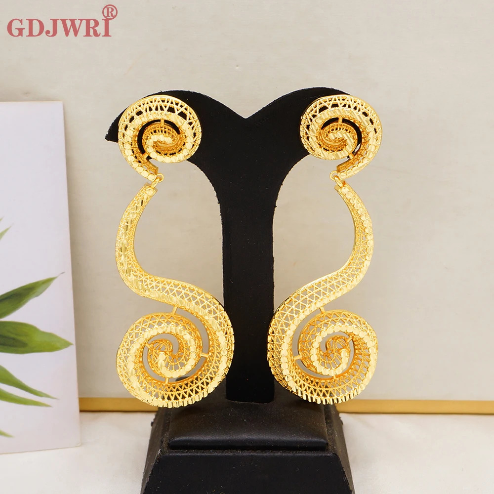 Fashion Hollow Drop Dangle Long Bohemia Irregular Gold Color Earrings For Women Hanging Earings Moroccan Wedding Jewelry Gift 250610
