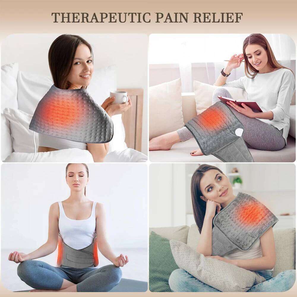 Multifunctional Heating Pad Microplush Electric Blanket Shoulder Neck Back Leg Relaxation 6 Gears Temperature Control