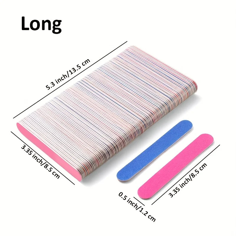 100pcs Double Side Nail Files Mini Wood Sanding Buffer Block Set For Gel Polish Manicure Pedicure Salon Nail Art Tools 250605