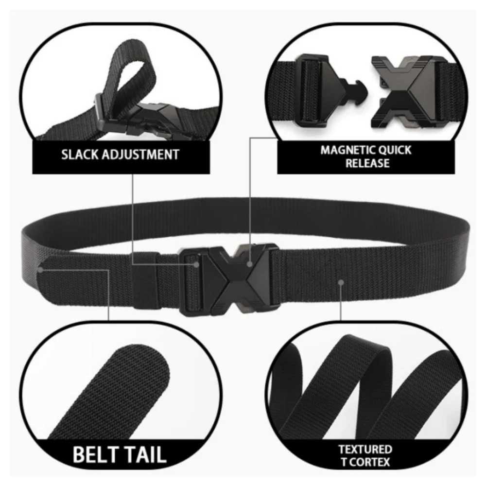 2PC Quick Release Pluggable Buckle Sports Belt Breathable Men Belts For Men Pants Belt Men Bbelt Perfect for Outdoor Adventures X250614