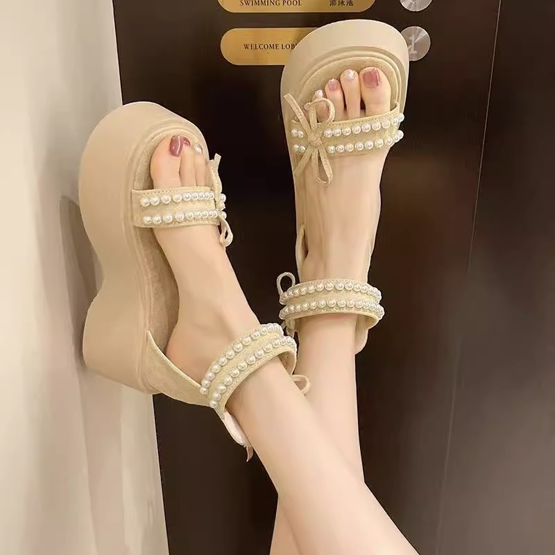Ddmysports French Style Rhinestone Fashion For Women New Summer Outdoor Chunky Heel Dress Shoes With Skirt Perfect One Strap Roman Sandals Outdoor Sho