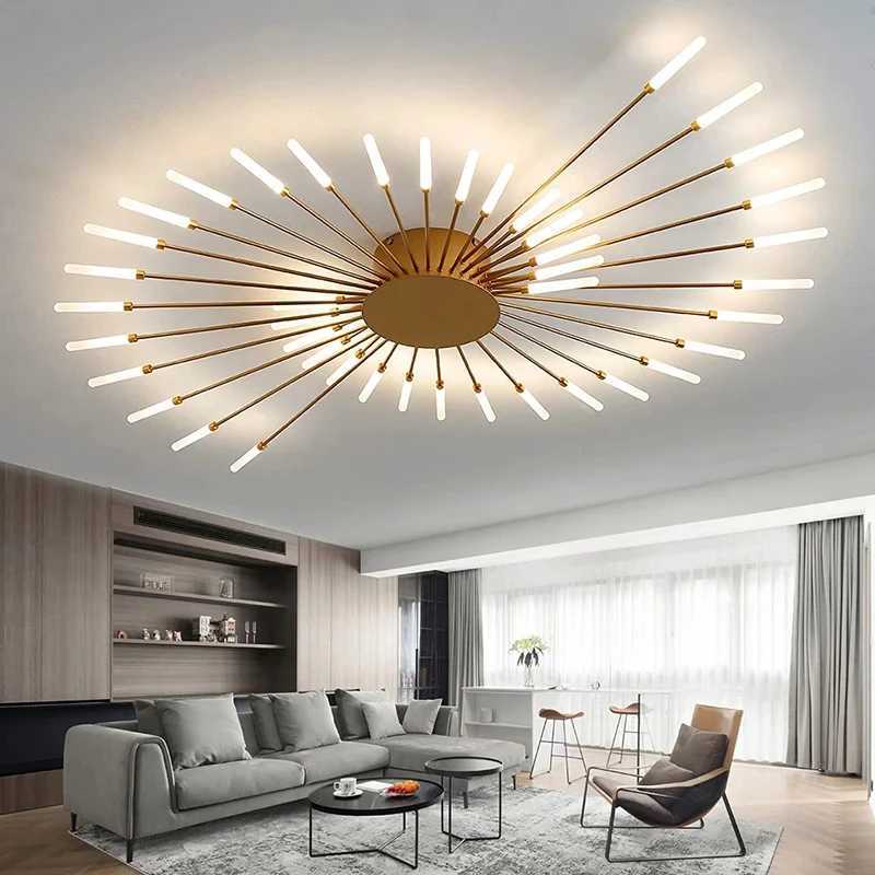 Modern LED Ceiling Lamp Living Room Dining Bedroom Ceiling Chandelier Lights Nordic Fireworks Design Home Decor Indoor Lighting XJ2500613