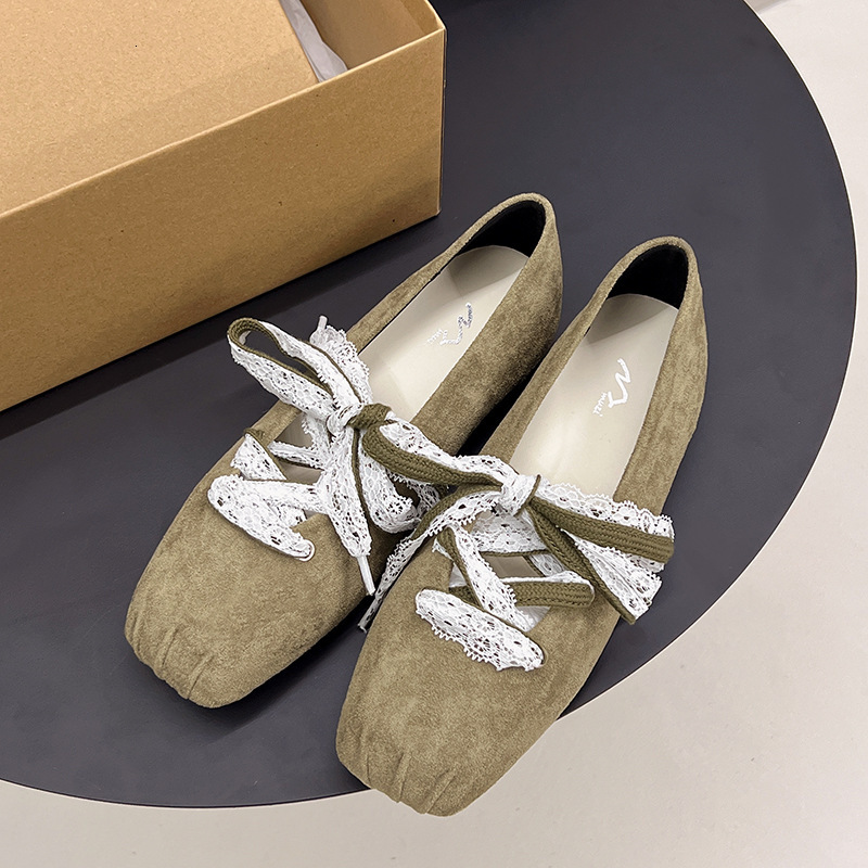 Ddmyoutdoor Korean Style Shallow Mouth Ballet Flats Women S Soft Sole Early Spring French Mary Jane Shoes With Hidden Wedge Outdoor Shoes