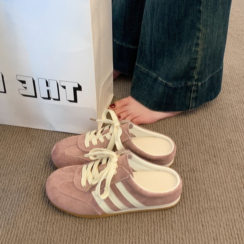 Ddmysports Women S Open Toe Half Slippers For Summer New Super Popular Red Backless German Training Shoes Lazy Slip On Sandals Outdoor Shoes