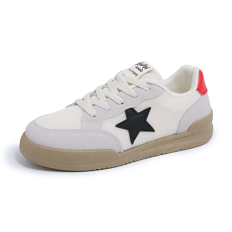 Ddmysports White Sneakers For Women Spring Mesh Star Ins Style Female Students Casual Sports Versatile Board Shoes Street Photography D Outdoor Shoes
