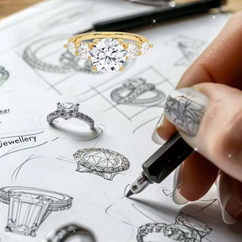 Egg Cut 14K 18K 10K Gold Ring Wedding Diamond Jewelry Rings Women Lab Grown Diamond Jewelry