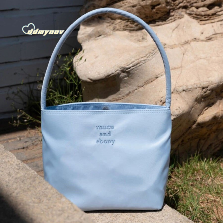 Korean Niche Fashion High-Value Commuter Embroidered Nylon Underarm Casual Versatile Bag Women's Tote Handbag ddmynov