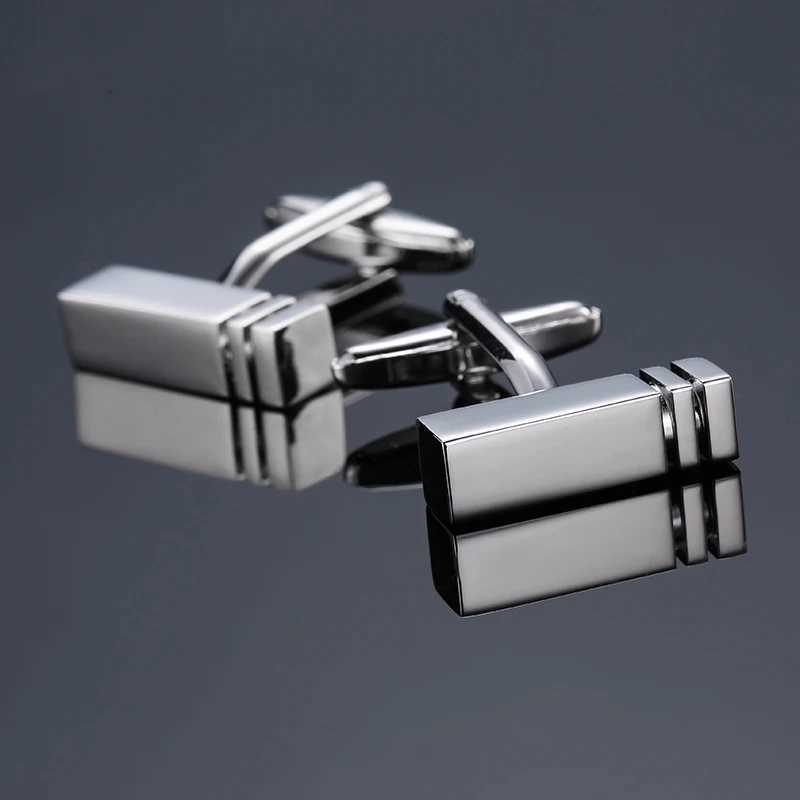 High quality metal simple cufflinks fashionable French shirt badge brass material brand design mens wedding cufflinks XJ250614