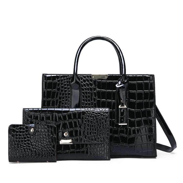 Crocodile Pattern Women's New Fashionable Large Capacity Handbag Shoulder Crossbody Bag