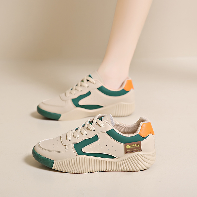 Ddmysports Autumn Women S New Breathable White Sneakers For Female Students Korean Style Versatile Thick Soled Sports Casual Board Shoes Outdoor Shoes