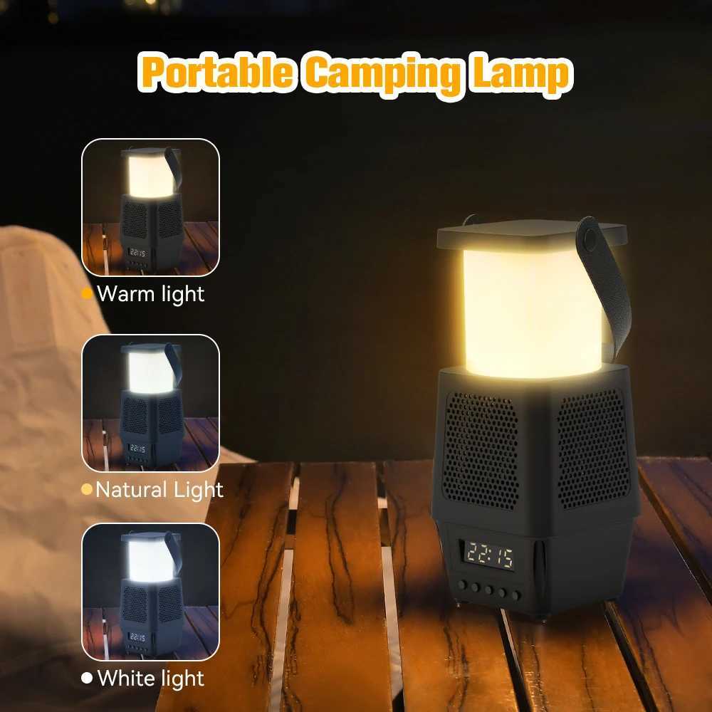 LED Camping Light USB Charging Portable Tent Lamp Multi-functional Portable Lamp For Travel Camping With Speaker W250613