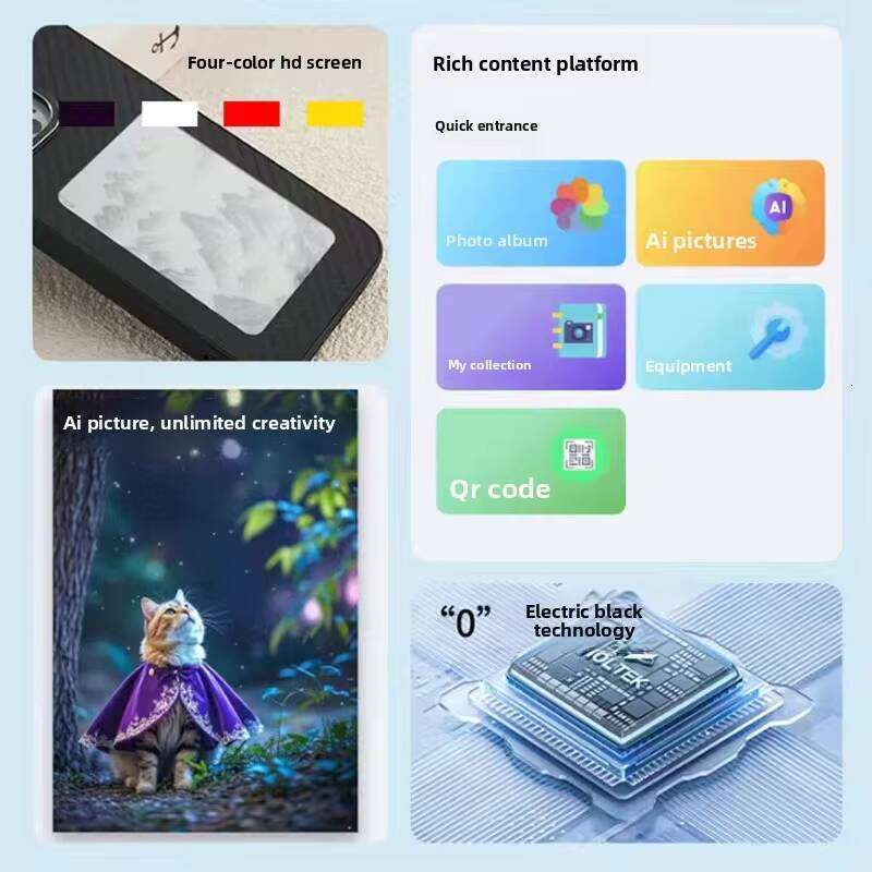 NFC DIY Display Light Emitting Diode Smart E-Ink Screen Computer Phone Case