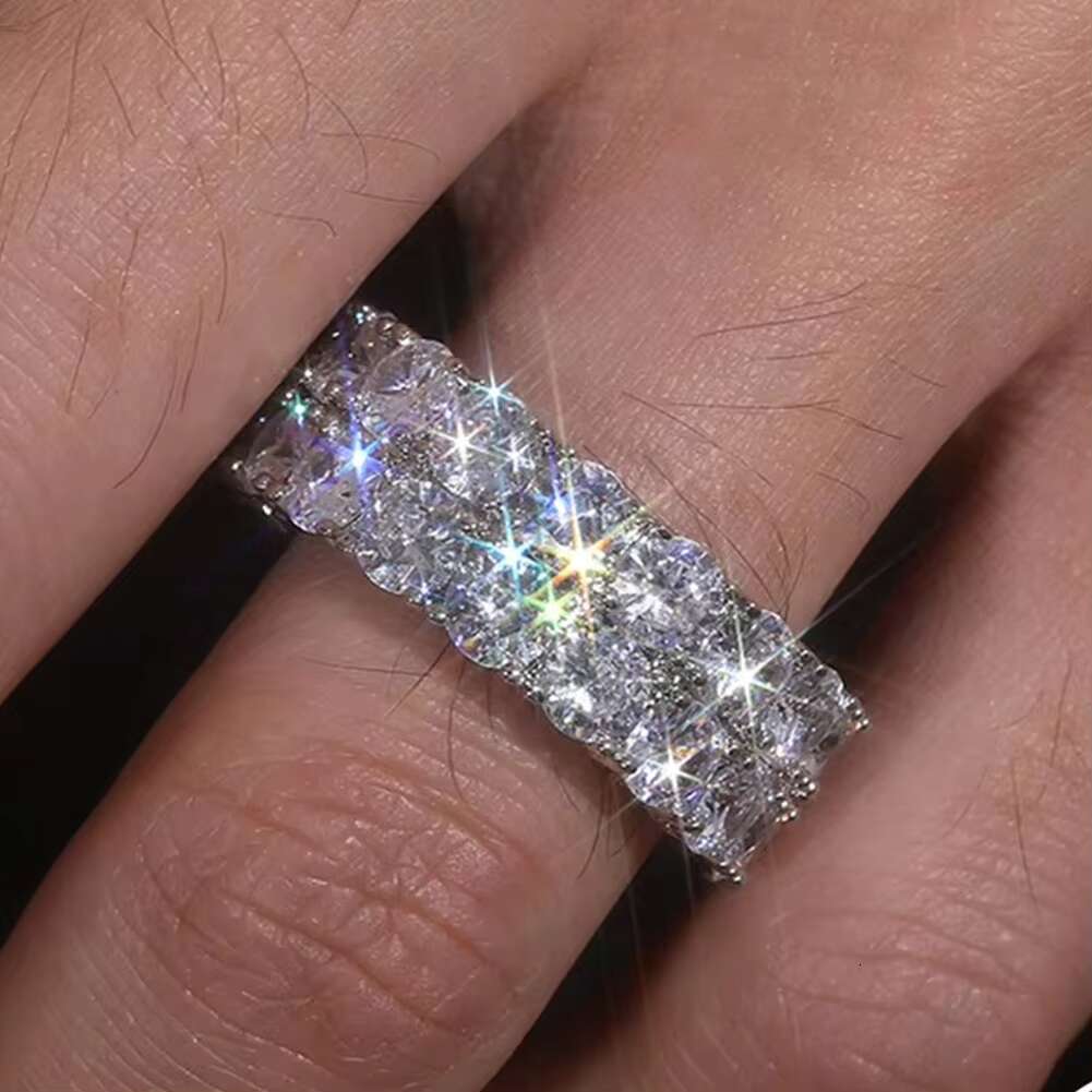 Rapper Rock Hip Hop High Quality Moissanite Luxury Iced Out Gold Plated Cuban Rings For Men