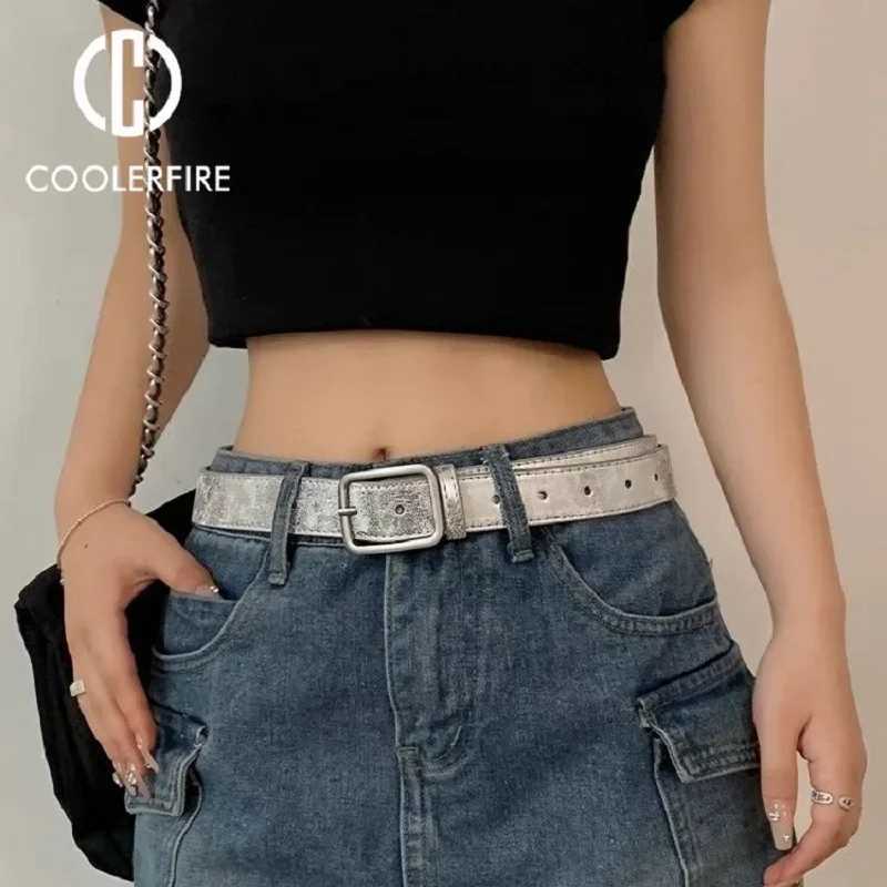 Wen Trousers Belt PU Leather Silver Belt Fashion Casual Belts for Wen for Jeans Luxury Designer Brand Wen Waist Belt DT174 X250614