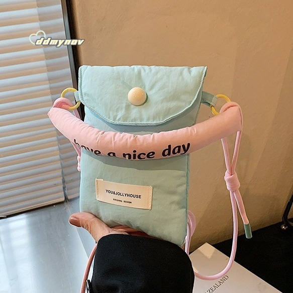 Korean Fashion Mini Phone 2025 New Dopamine Handheld Coin Purse Student Lightweight Shoulder Crossbody Bag ddmynov