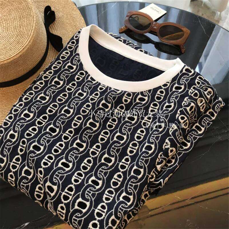 Limiguyue Summer French Embroidery Mini Dress Women Printed Crochet Hollow Out Dresses Loose Short Sleeve Ruffle Vestidos F415