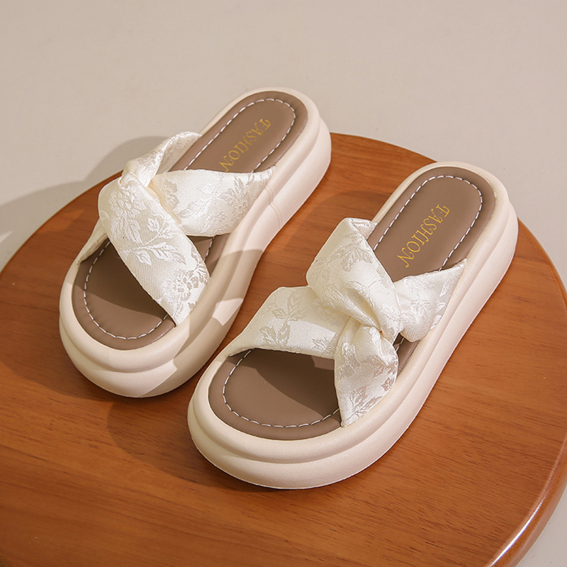 Ddmysports Chinese Style Women S Sandals For Outdoor Wear Summer New Versatile Thick Sole Skirt Matching Platform Slippers Outdoor Shoes