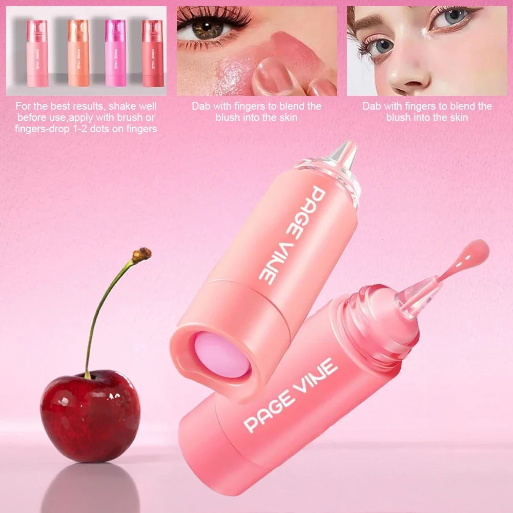 Liquid Blush Brighten Natural Rouge Multifunctional Matte Lipstick Shadow Cheek Spot Coating Blush 250614