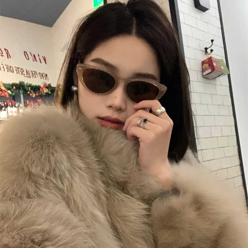 New Vintage Cateye Sunglasses Woman Sexy Retro Small Cat Eye Sun Glasses Brand Round Colorful Eyewear for Female Oculos De Sol Z250614