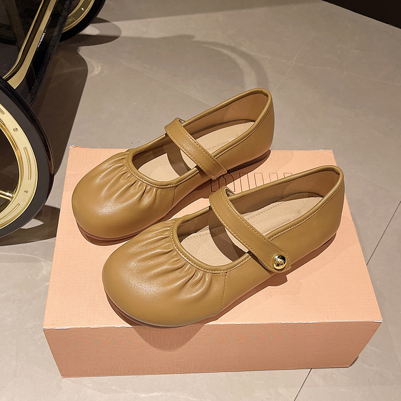 Ddmyoutdoor Flat Mary Jane Shoes For Women New Spring Autumn French Style Gentle With Skirt Shallow Soft Sole Loafers Outdoor Shoes