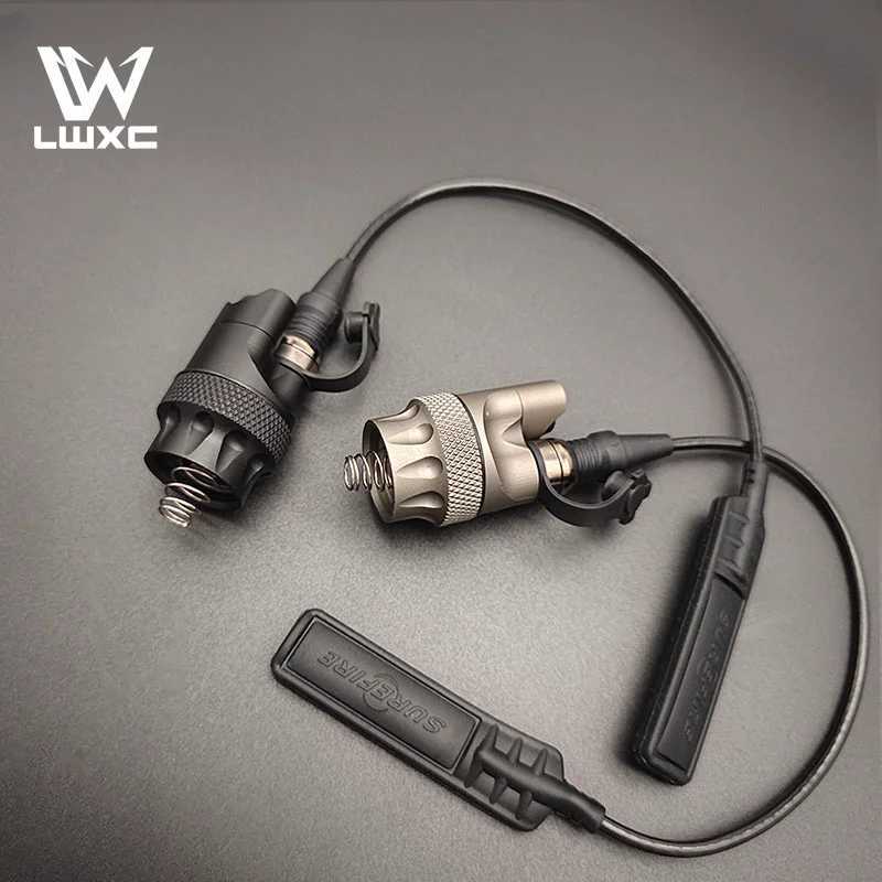 Metal Tactical SF Flashlight Remote Pressure Switch Dual Function With Tail Cap For M300/M600/PLH-V2 Connect Hunting Scout LightXJ250613