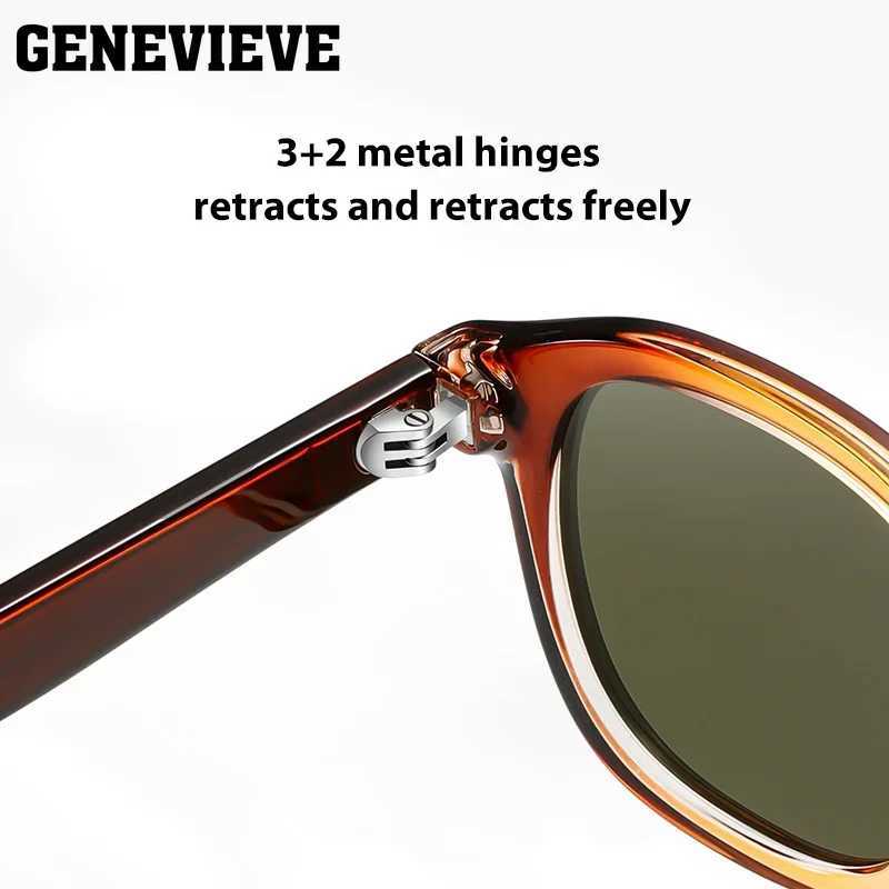 GENEVIEVE Fashion Personalized Geometric Oval Sunglasses UV Protection Customizable Prescription Polarized Sunglasses S31129 Z250614
