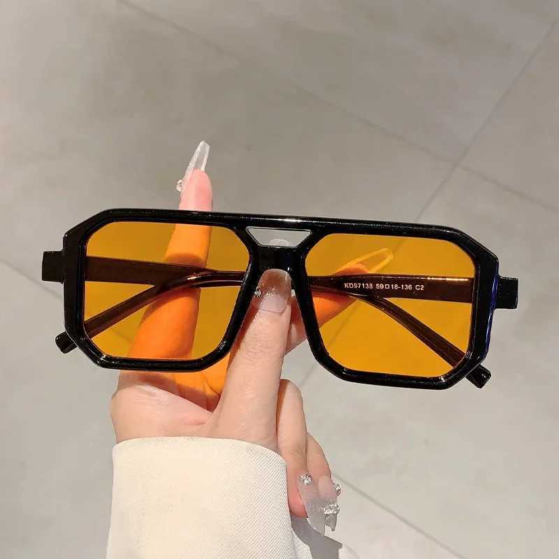 Trendy Square Decoration Shades Retro Oversize Gradient Women Sunglasses Mens Brand Sun Glasses for Driving Fishing Z250614