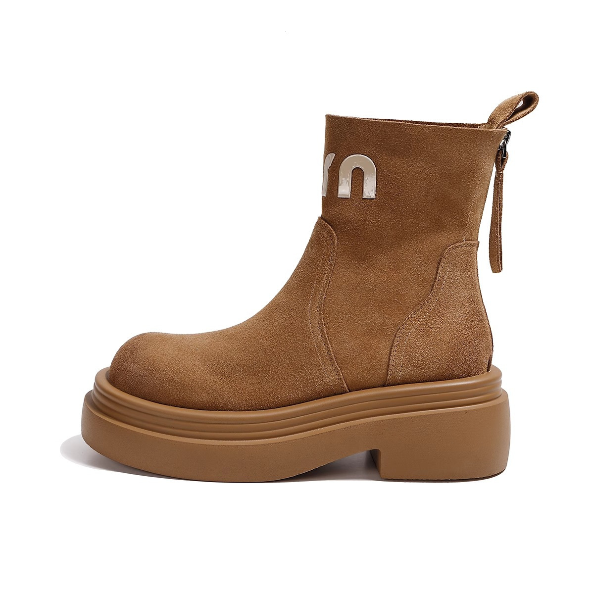 Ddmysports French Style Motorcycle Thick Sole Martin Women Autumn New Fashion Versatile Short Elegant Western Cowboy Boots Outdoor Shoes