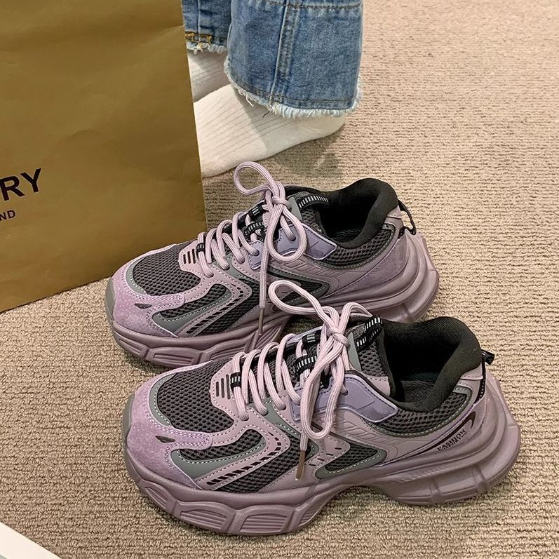 Ddmysports Trendy Street Style Dad Sneakers Women Autumn New Thick Sole Sports For Students Versatile Casual Shoes Outdoor Shoes