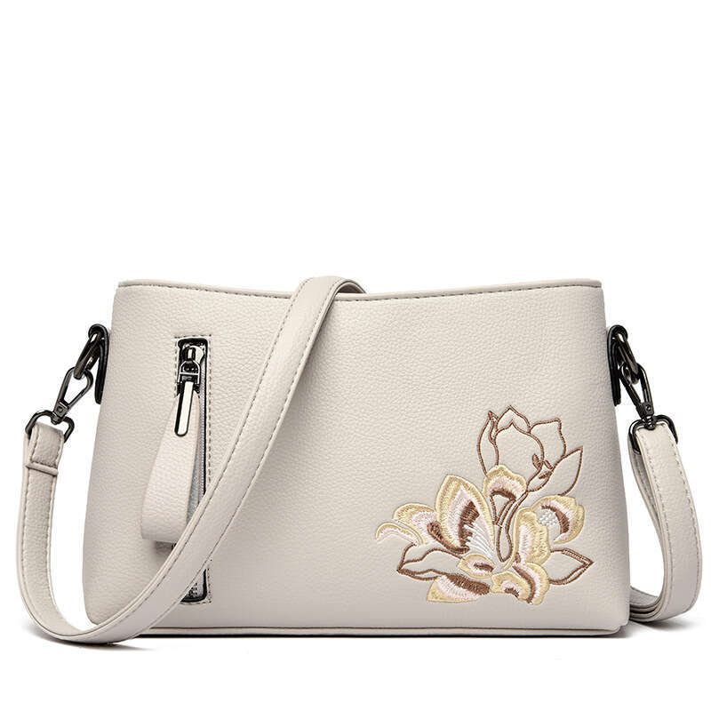 Crossbody New Chinese Style Embroidered Clutch Fashionable Elegant Mom Large Capacity Simple Shoulder Bag