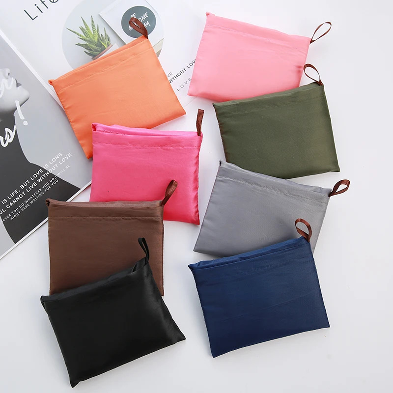Thick leisure style nylon large handbag environmental friendly reusable polyester portable shoulder bag foldable shopping bag 250610