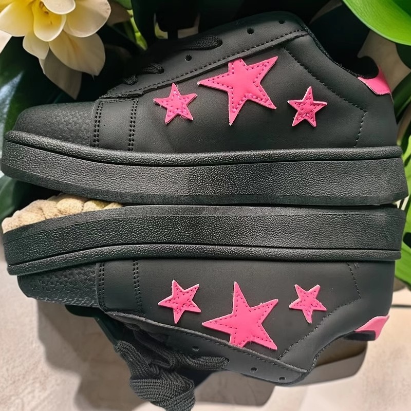 Ddmysports Spring New Star Pink Sneakers American Shell Toe Versatile Couple Bread Shoes Women Outdoor Shoes