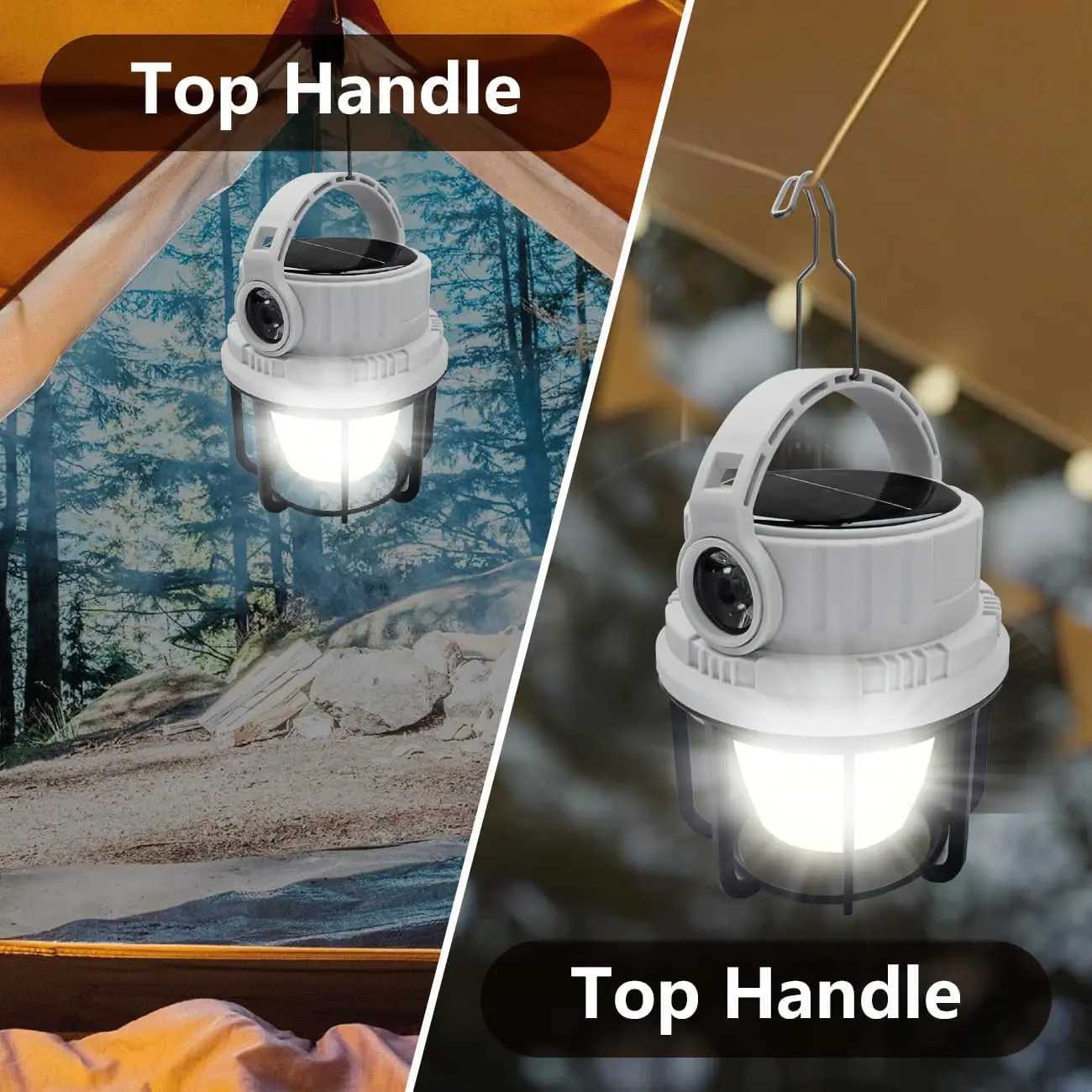 Retro LED Solar Bulb Light Rechargeable Portable Lanterns Waterproof Camping Tent Lamp With Power Bank For Outdoor Emergency W250613