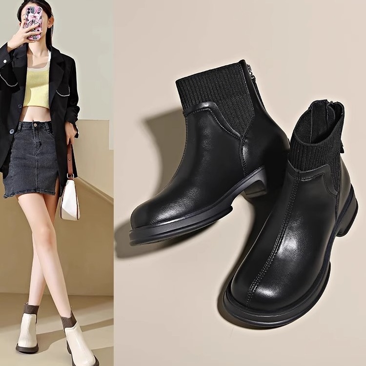 Ddmysports Platform Martin For Women New Trend Slim Spring Autumn Winter Short S Single Boots Outdoor Shoes