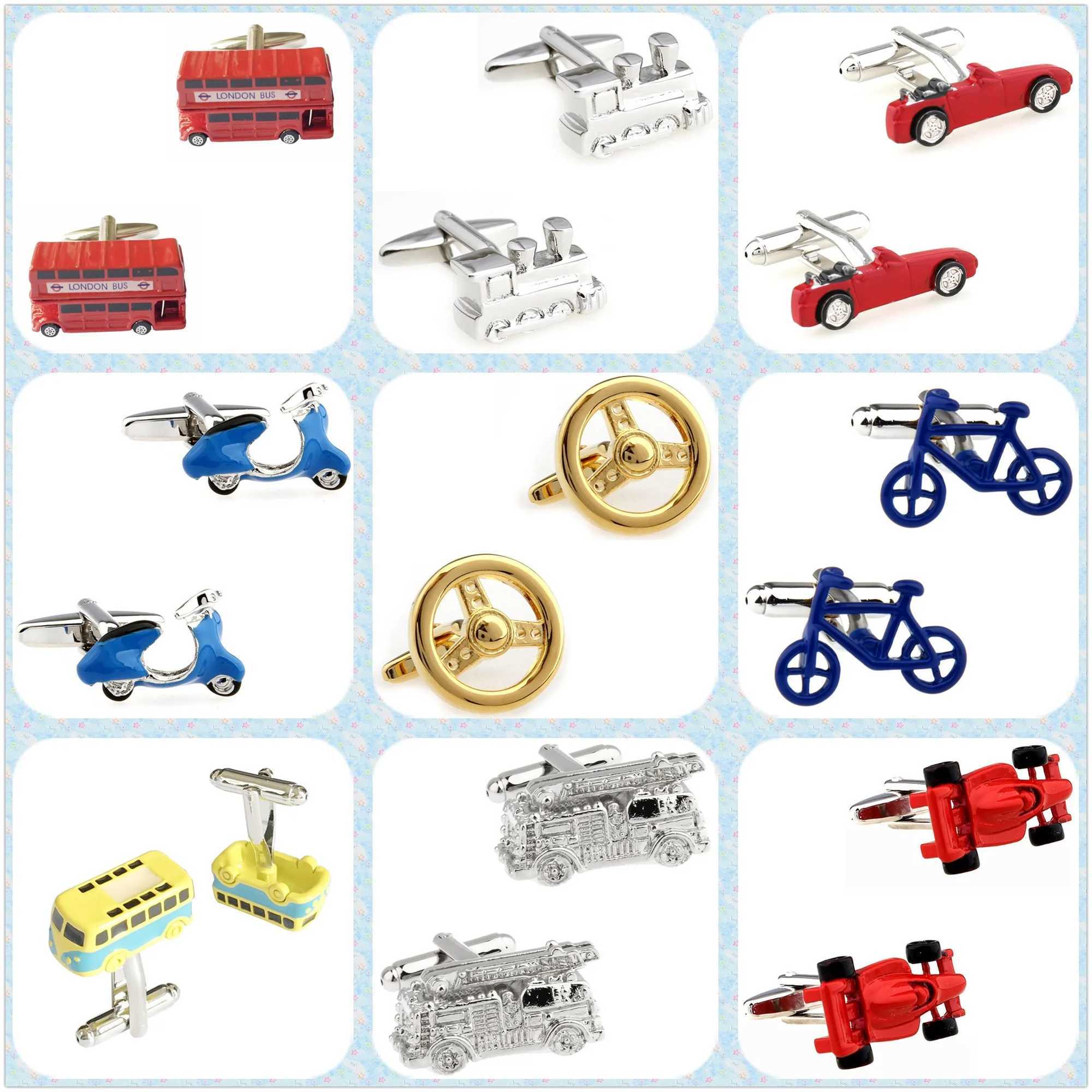 TZG Fashion Car Cufflinks Men Bike Cuff Links For French Shirts Factory XJ250614