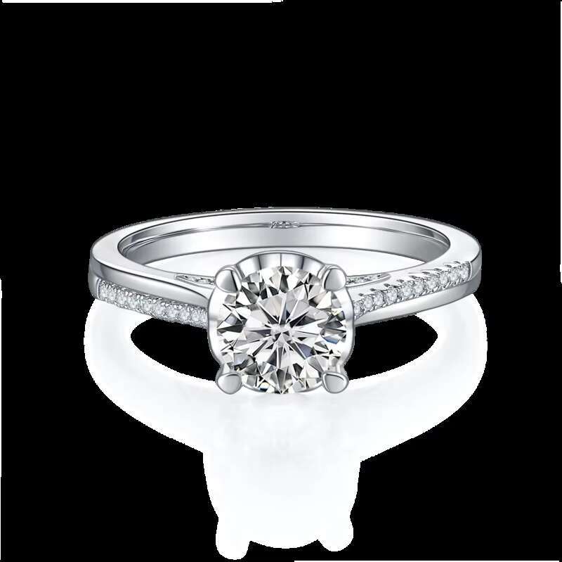 Custom Promise Rings Classic 925 Sterling Silver 1CT Mermaid Setting 925 Moissanite Diamond Engagement Wedding Band for Women