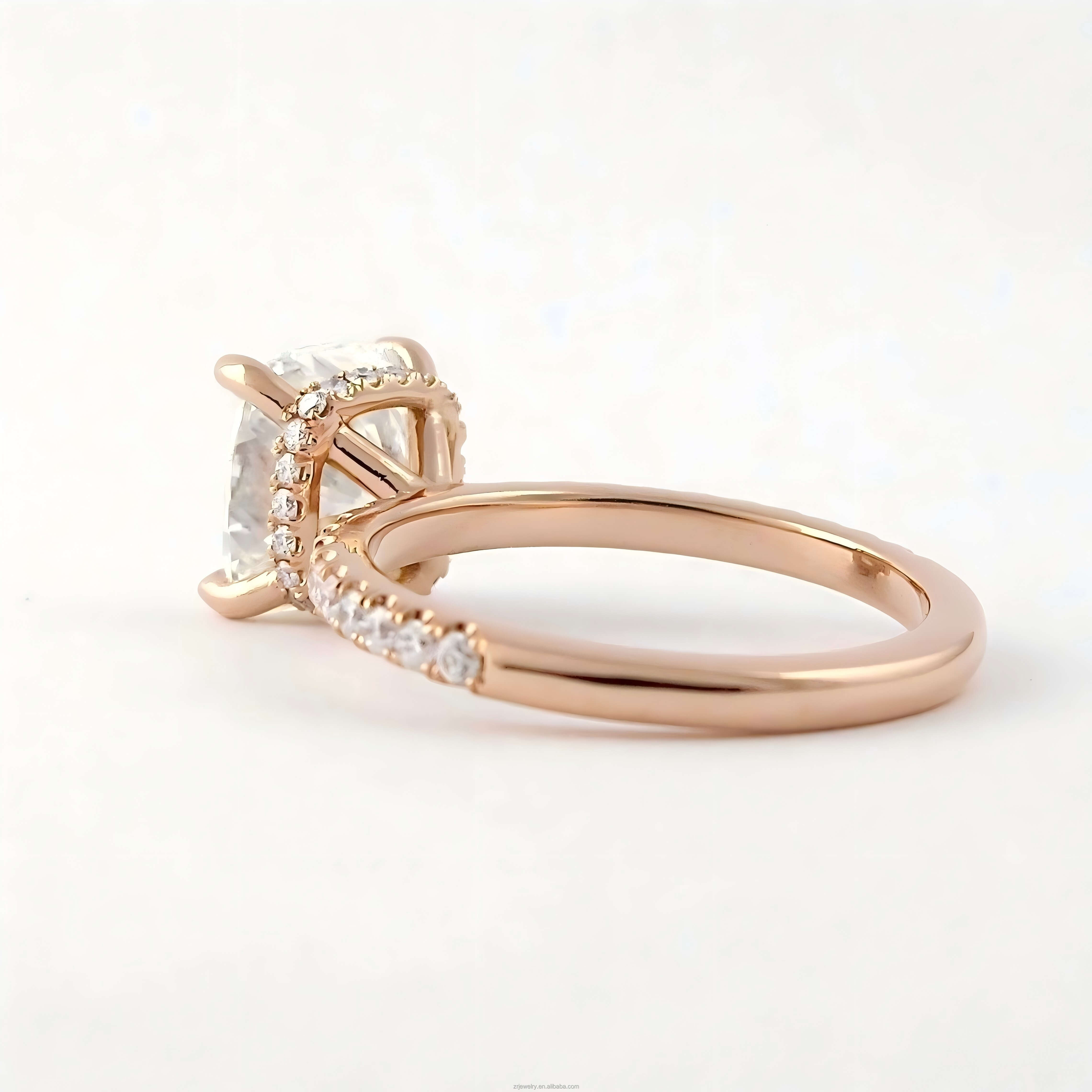 Gia Igi Certified Lab-grown Diamond Wedding Rings Cushion Cut 18k 14k Pure Gold Engagement Synthetic Diamond Ring