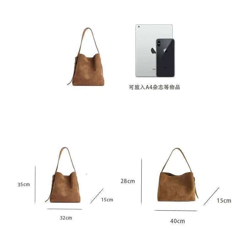 Niche Design Retro Belt Buckle Bucket Women New Temperament Big Capacity Commuter Casual Tote One Shoulder Bag