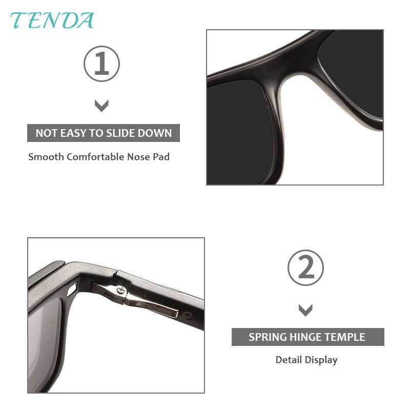 TR90 Men Women Rectangle Full Rim Spectacle With Spring Hinge Magnetic Clip-On Polarized Sunglasses For Prescription Lenses Z250614