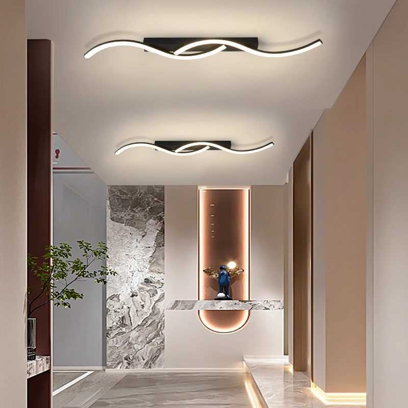 Ceiling Lamp LED Modern Minimalist Ceiling Light Black Aluminum Lighting Fixture Saving for Living Room Bedroom Home Indoor XJ2500613